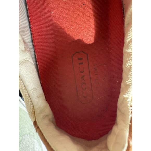 Coach Martie Q270 Rare Natural Tan Canvas And Leather Shoes Women’s 5M Preowned - Picture 10 of 13